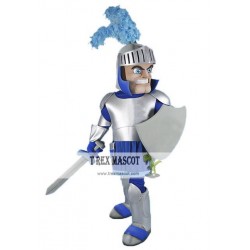 Blue & Silver Knight Mascot Costume