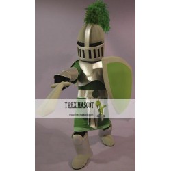 Green & Golden Knight Mascot Costume