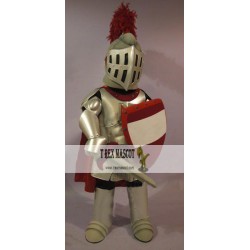 Red & Golden Knight Mascot Costume