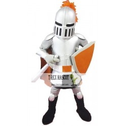 Silver Knight Mascot Costume