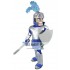 Silver & Blue Knight Mascot Costume