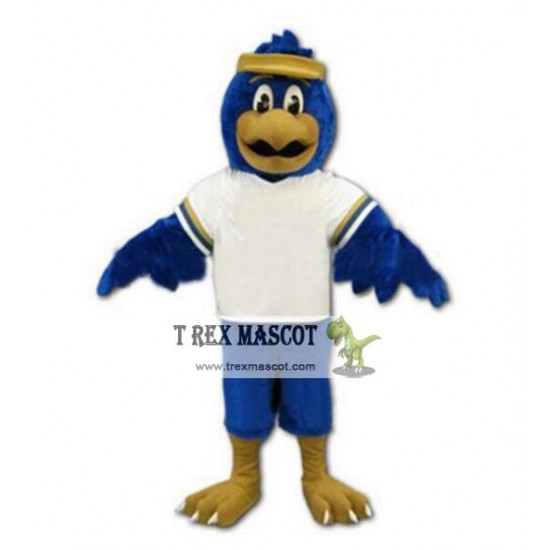 Blue Falcon Mascot Costume Character Eagle Bird