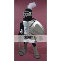 Silver Knight Mascot Costume