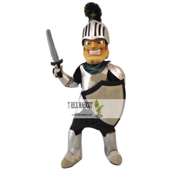 Smiling Knight Mascot Costume