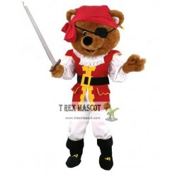 Pirates Brown Bear Mascot Costume