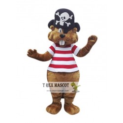 Pirate Beaver Mascot Costume