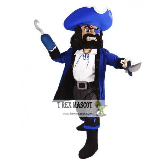 Blue Pirate Mascot Costume