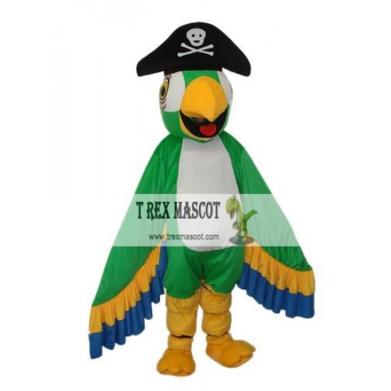 Green Pirate Parrot Mascot Adult Costume