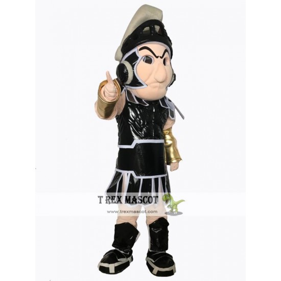 Black Spartan Trojan Knight Sparty Mascot Costume