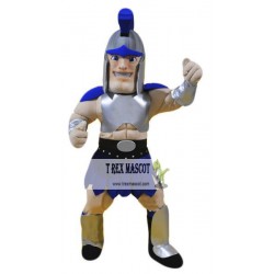 Blue Spartan Mascot Costume