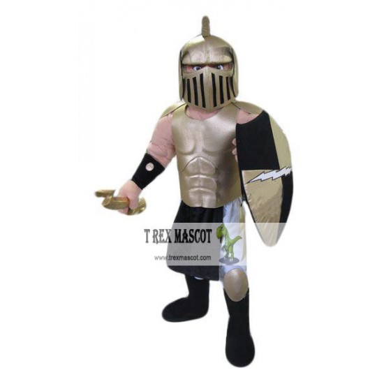 Golden Spartan Titan Trojan Mascot Costume