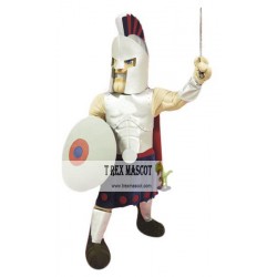 Silver Spartan Titan Trojan Mascot Costume