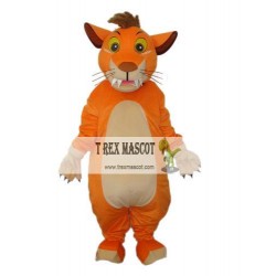 Orange Lion Mascot Adult Costume