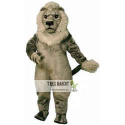 Old Grey Lion Mascot Costume