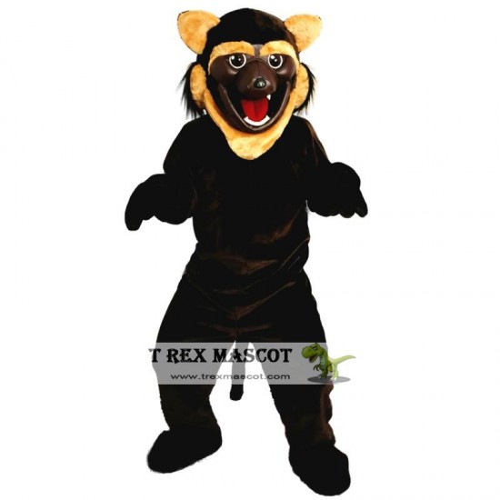 Black Fierce Wolf Wolverine Mascot Costume