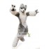 White Grey Wolf Mascot Costume