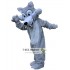 Long Plush Grey Wolf Mascot Costume