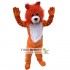 Plush Orange Wolf Mascot Costume