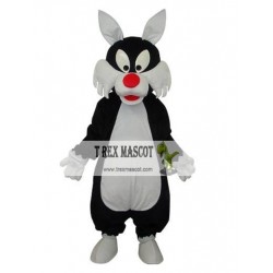 White Mouth Wolf Mascot Adult Costume