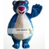 Cartoon Character Blue Bear Mascot Costume