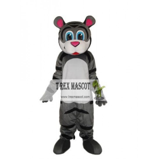 Small Gray Tiger Mascot Adult Costume