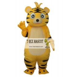 Small Yellow Tiger Mascot Adult Costume