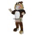 Brown Bulldog Mascot Costume