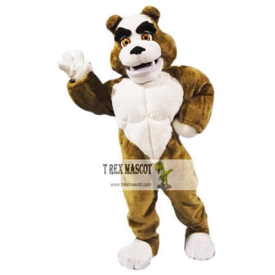 Power Muscular Bulldog Mascot Costume