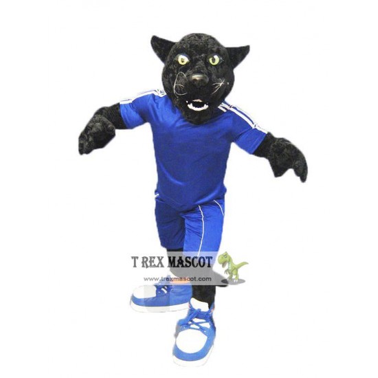 Black Sport Panther Mascot Costume