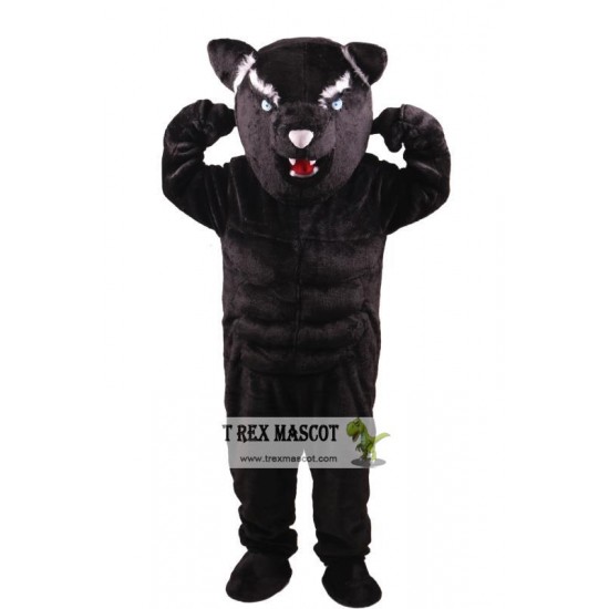 Black Panther Power Cat Mascot Costume