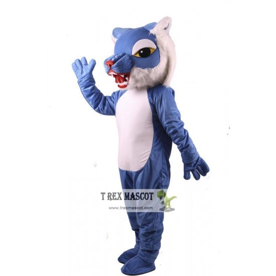 Blue Wildcat Power Cat Mascot Costume