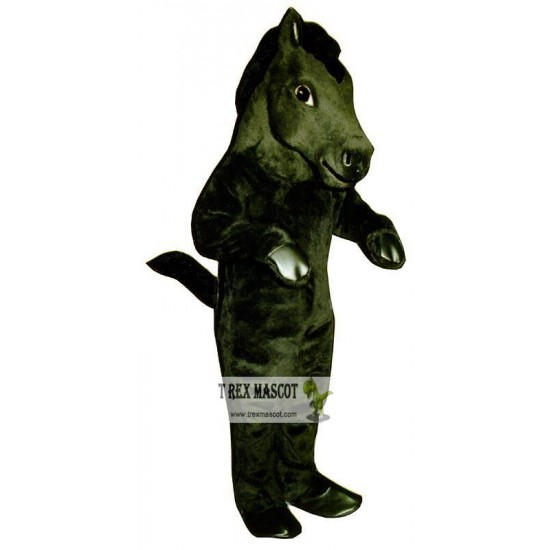 Black Mustang Mascot Costume