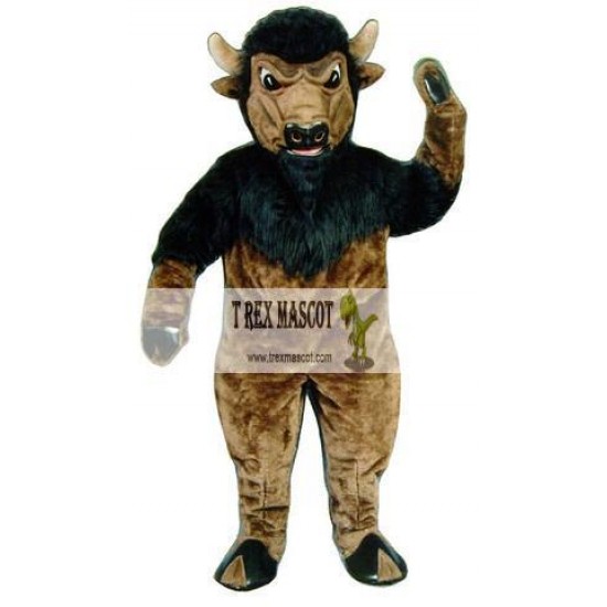 Brown Bison Mascot Adult Costume