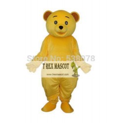 Golden Yellow Teddy Bear Mascot Costume