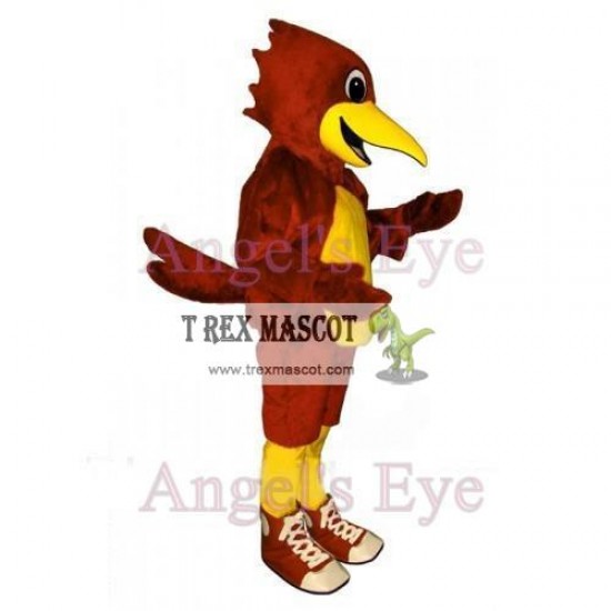 Yellow Belly Red Roadrunner Mascot Scarlet Bird Costume