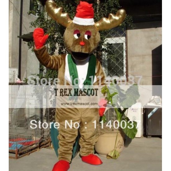 Christmas Moose Reindeer Mascot Stag Costume