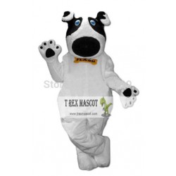 White Dog Flash Mascot Costume