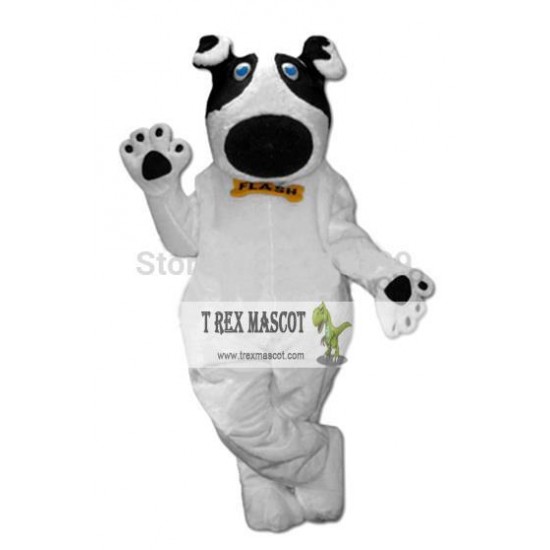 White Dog Flash Mascot Costume