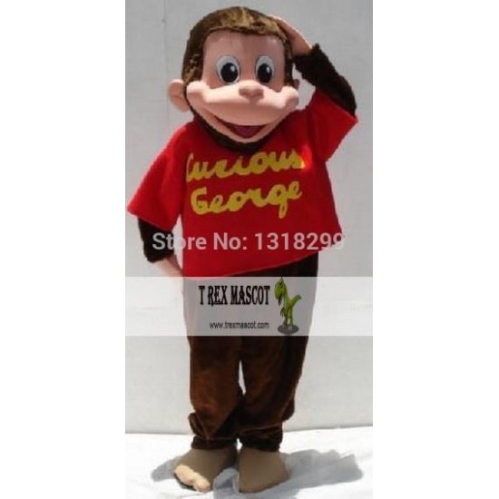 Curious George Monkey Mascot Costume