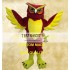 Red Night Owl Mascot Costume Adult Cartoon Character