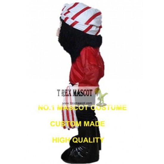 Red Pirate Mascot Costume