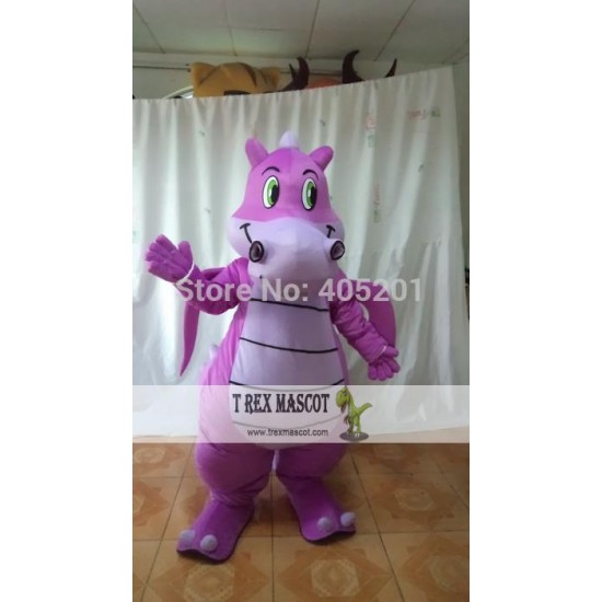 Purple Dragon Mascot Costume