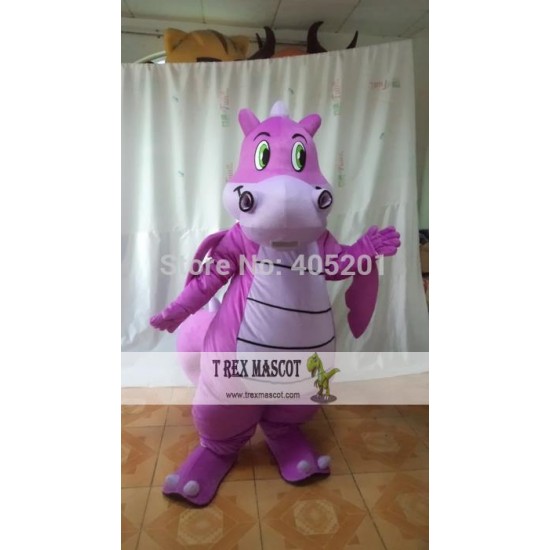 Purple Dragon Mascot Costume