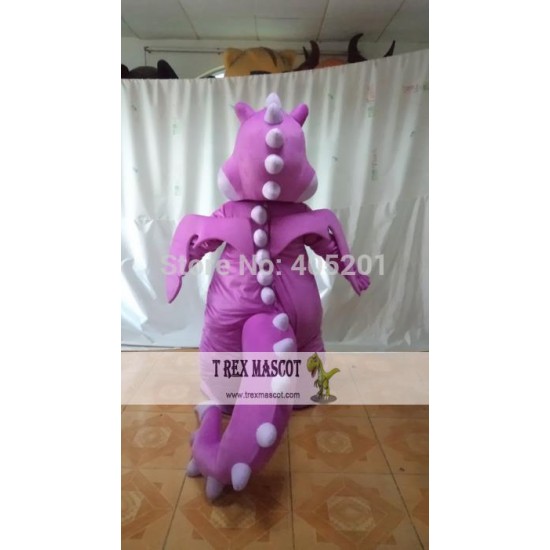 Purple Dragon Mascot Costume