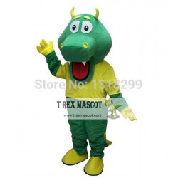 Green Dragon Dinosaur Mascot Costume