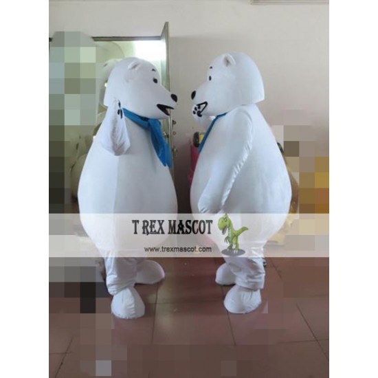 White Polar Bear Mascot Costume