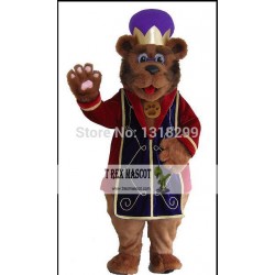 King Bear Mascot Costume