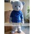 Blue Bear Mascot Costume With T-Shirt