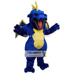 Blue Dinosaur Dragon Mascot Costume