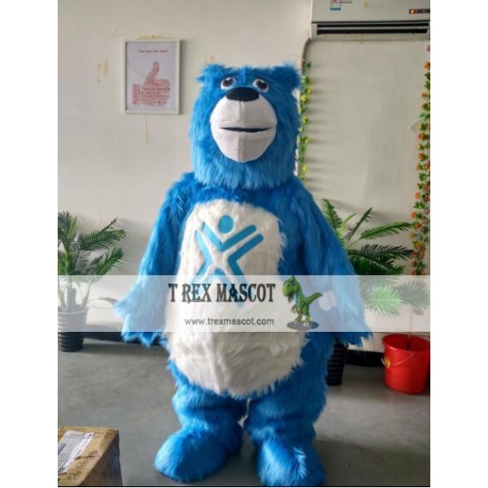 Actual Picture Blue Bear Mascot Costumes